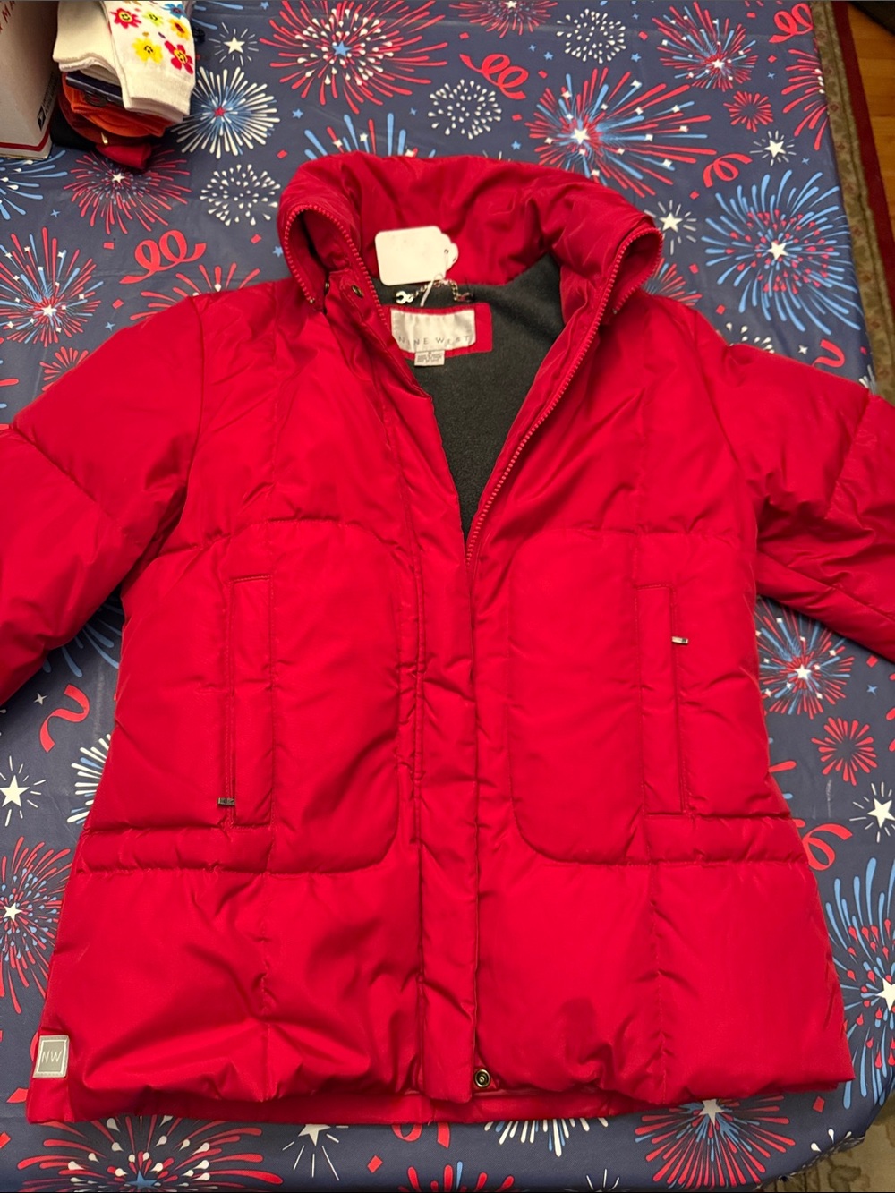 Nine West Red Women's Puffer Coat